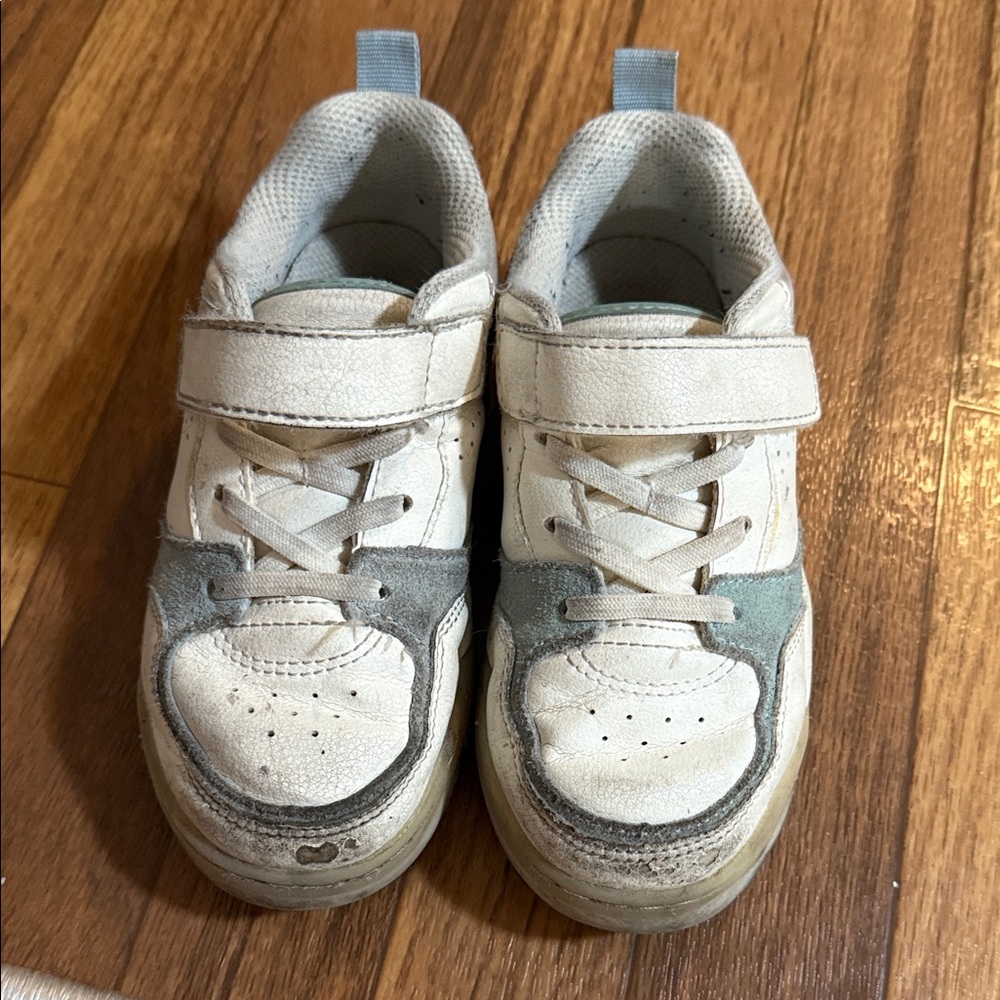 Zara Kids Cream and Gray Velcro Sneakers